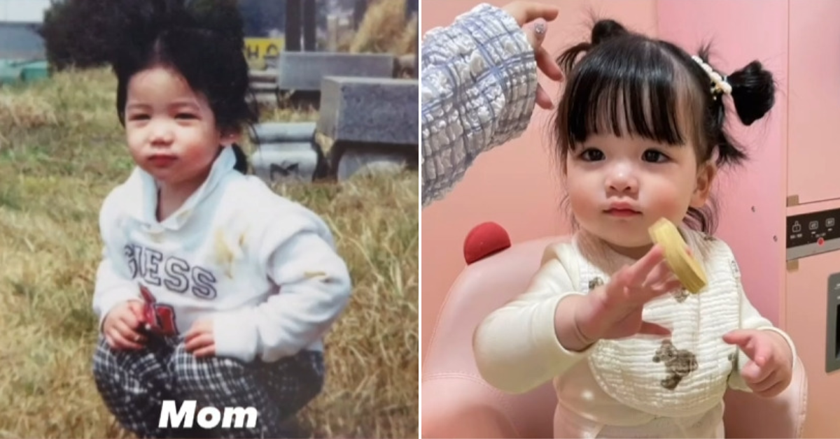 정말 놀랍도록 붕어빵인 엄마와 딸